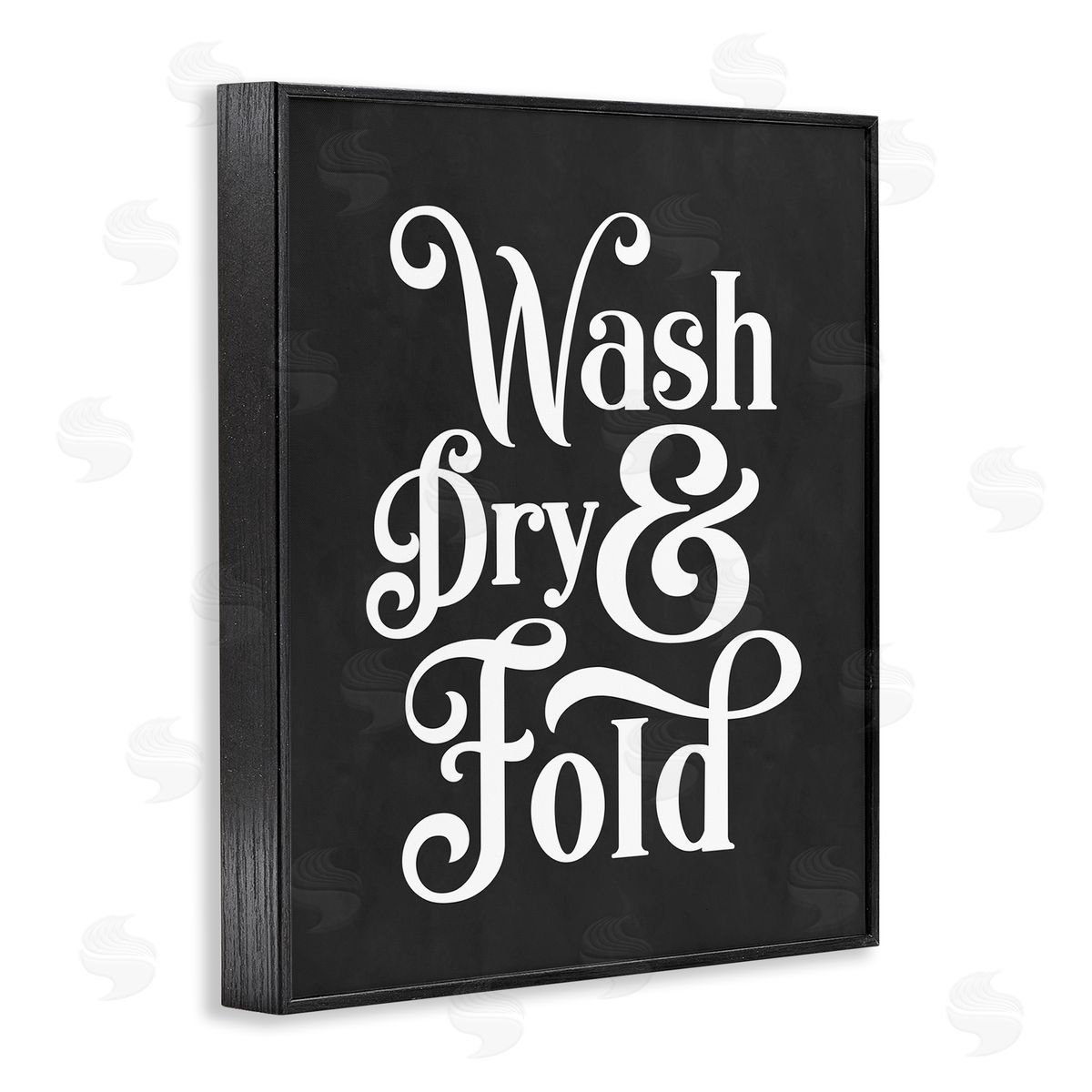 Lettered and Lined Wash Dry and Fold Vintage Typography Minimal Laundry