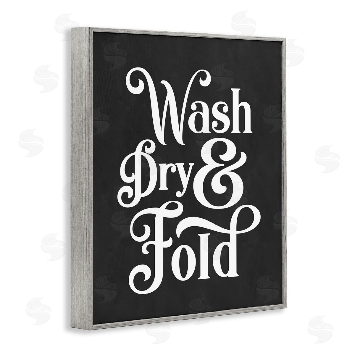 Lettered and Lined Wash Dry and Fold Vintage Typography Minimal Laundry