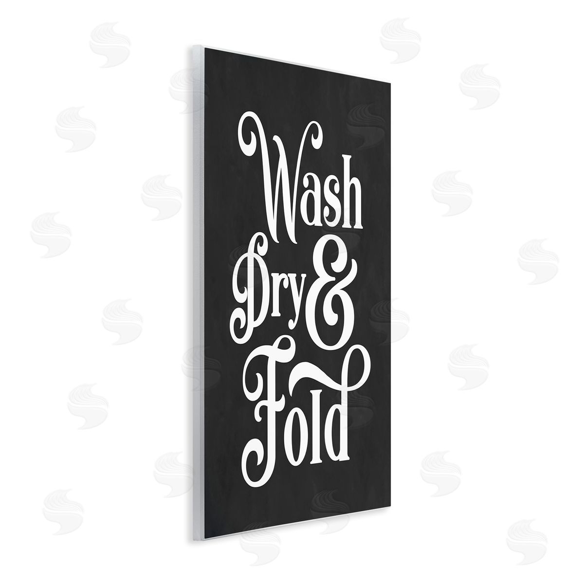 Lettered and Lined Wash Dry and Fold Vintage Typography Minimal Laundry