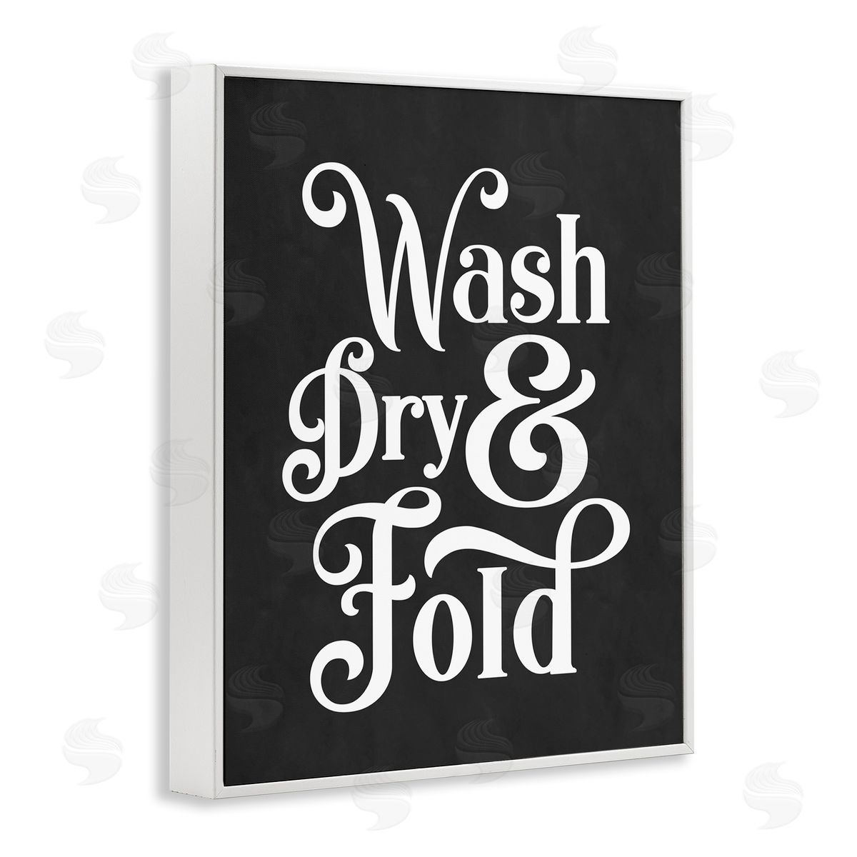 Lettered and Lined Wash Dry and Fold Vintage Typography Minimal Laundry