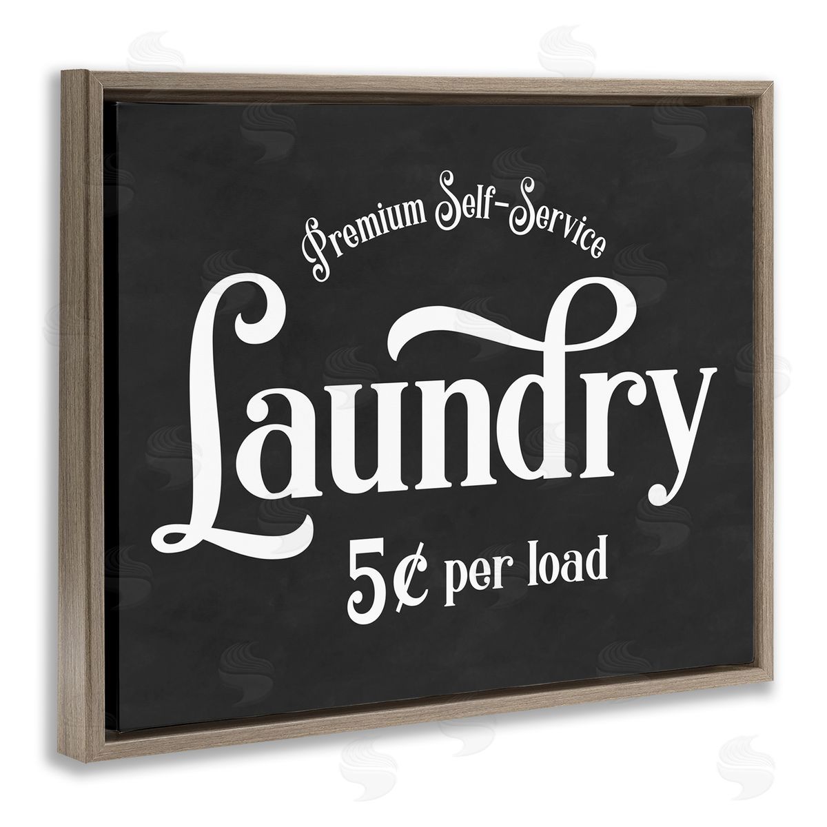 Lettered and Lined Premium Self-Service Laundry Vintage Advertisement Sign