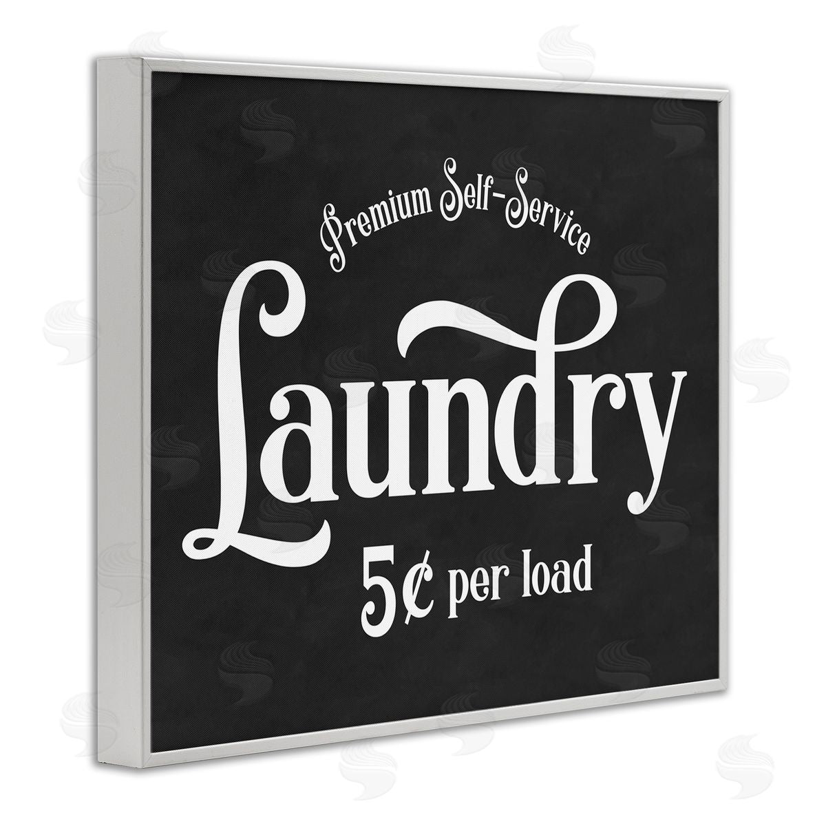 Lettered and Lined Premium Self-Service Laundry Vintage Advertisement Sign