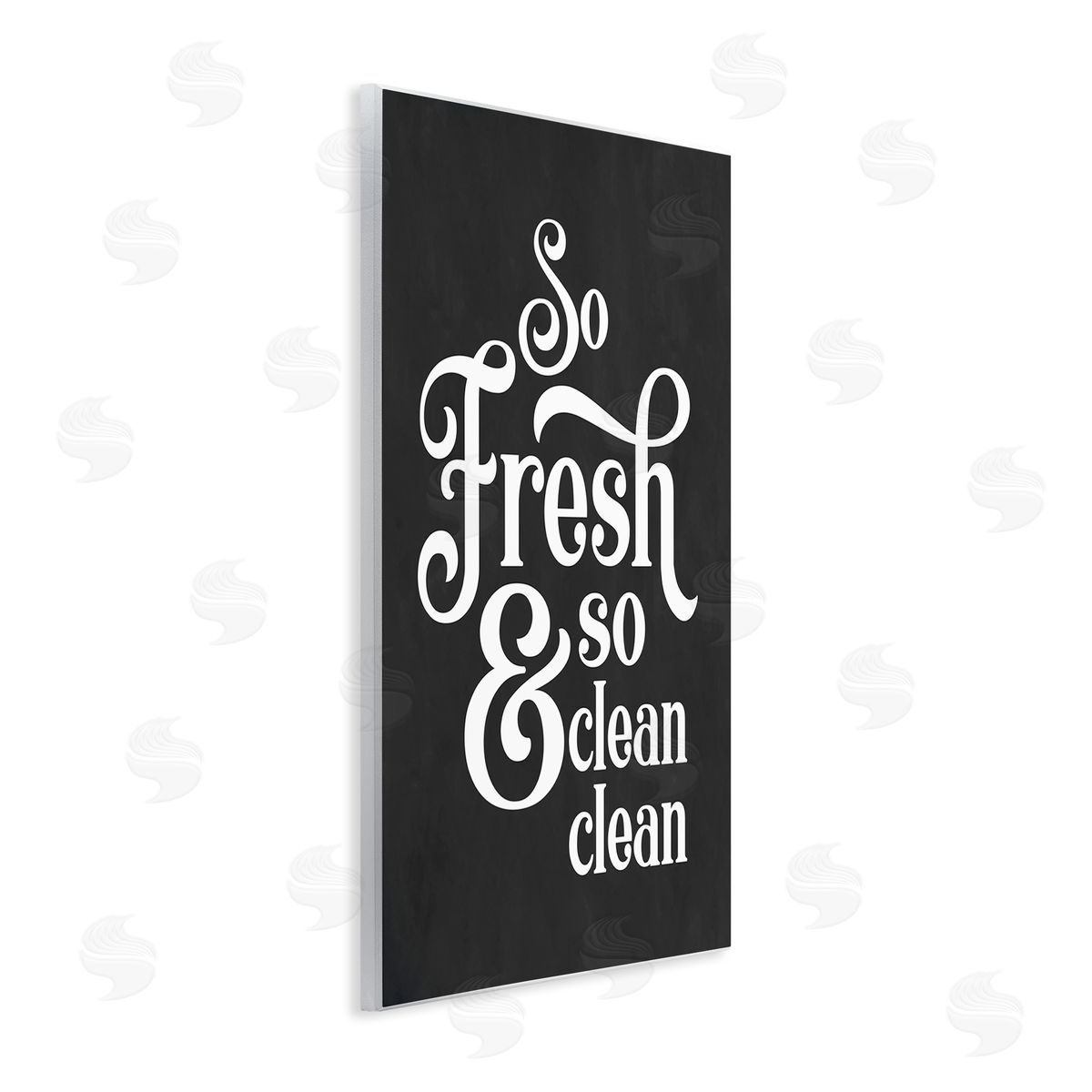 So Fresh & Clean Laundry Phrase Wood Plaque Wall Art, Home Decor by Lettered and Lined