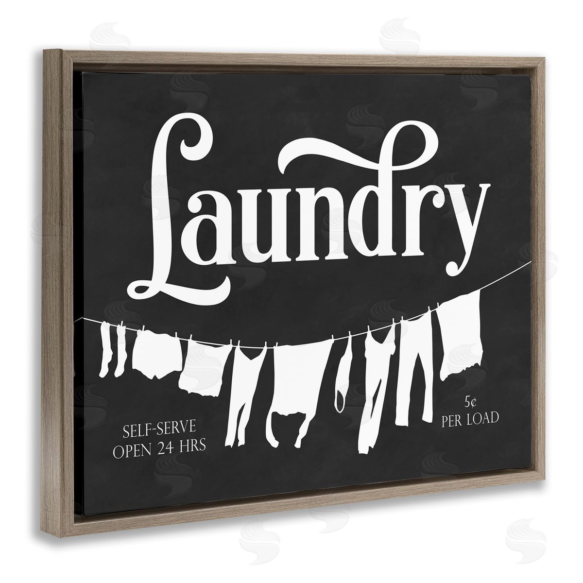Lettered and Lined Laundry Self-Serve Phrase Vintage Hanging Clothesline