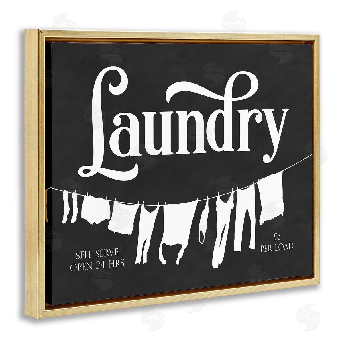 Lettered and Lined Laundry Self-Serve Phrase Vintage Hanging Clothesline