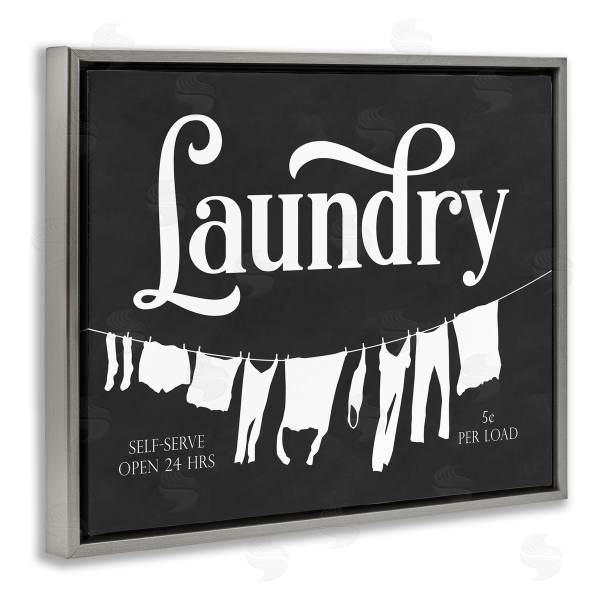Lettered and Lined Laundry Self-Serve Phrase Vintage Hanging Clothesline