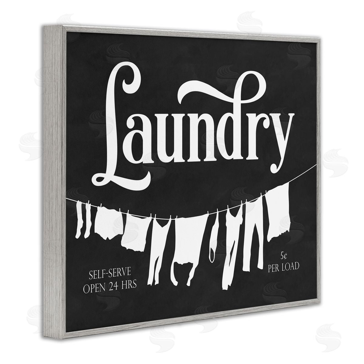 Lettered and Lined Laundry Self-Serve Phrase Vintage Hanging Clothesline