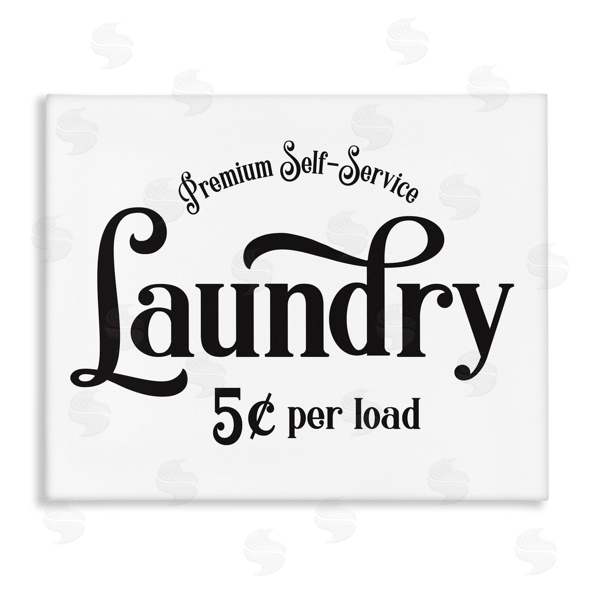 Lettered and Lined Premium Laundry Sign Vintage Advertisement Minimal Typography