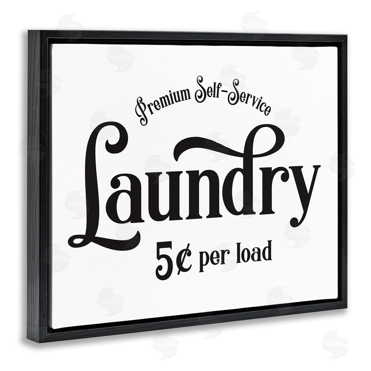 Lettered and Lined Premium Laundry Sign Vintage Advertisement Minimal Typography
