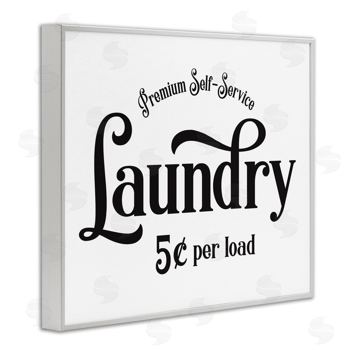 Lettered and Lined Premium Laundry Sign Vintage Advertisement Minimal Typography