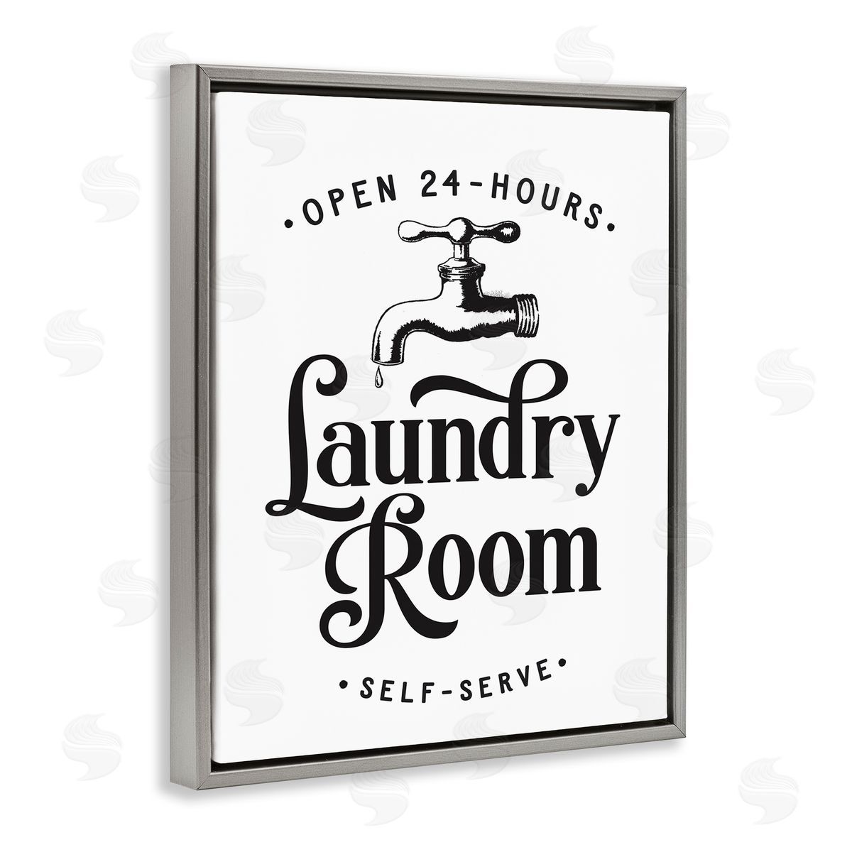 Lettered and Lined Self-Serve Laundry Room Sign Vintage Faucette Drip