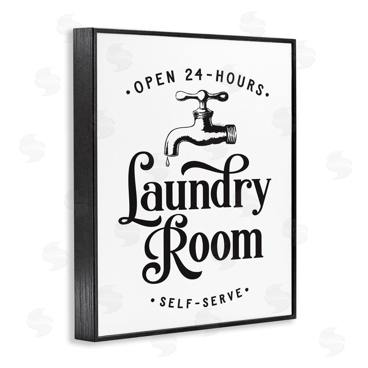 Lettered and Lined Self-Serve Laundry Room Sign Vintage Faucette Drip