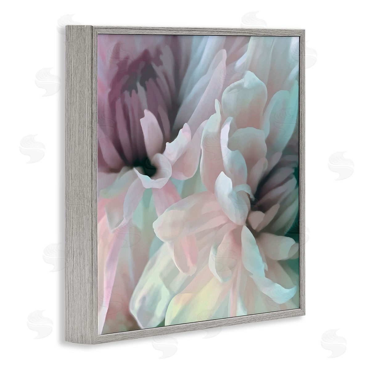 David Pollard Pink Floral Petal Study Blush Tone Flowers Gray Framed Glicee Wall Art Print