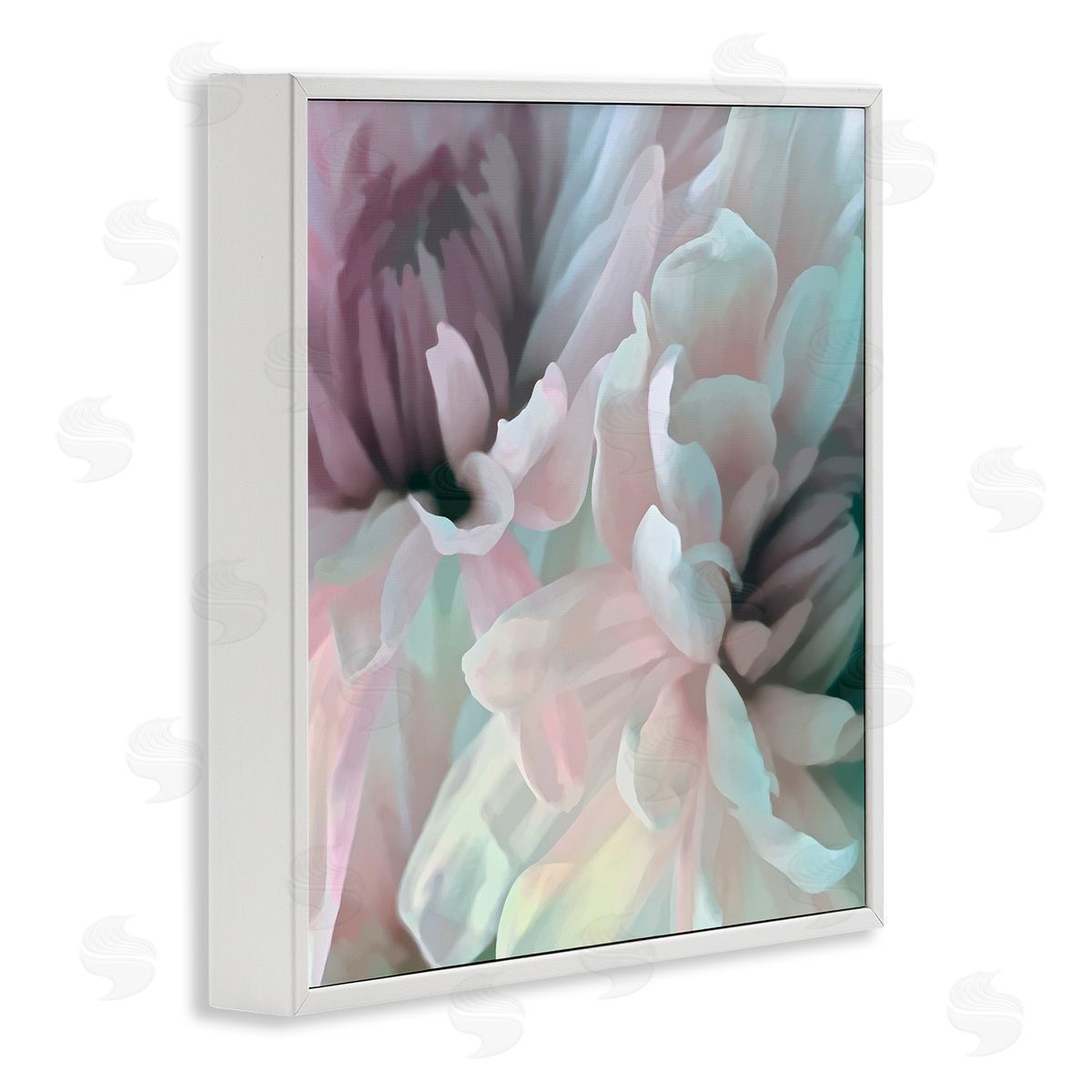David Pollard Pink Floral Petal Study Blush Tone Flowers White Framed Glicee Wall Art Print