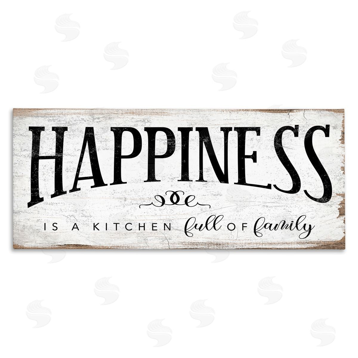 Stupell Studio Happiness is Kitchen Full of Family Rustic Sentiments