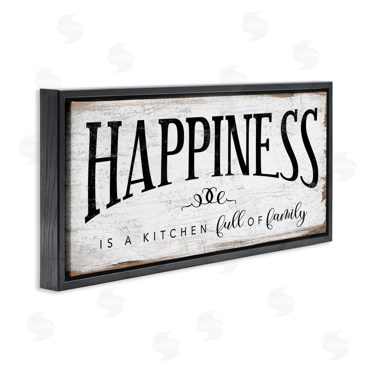 Stupell Studio Happiness is Kitchen Full of Family Rustic Sentiments