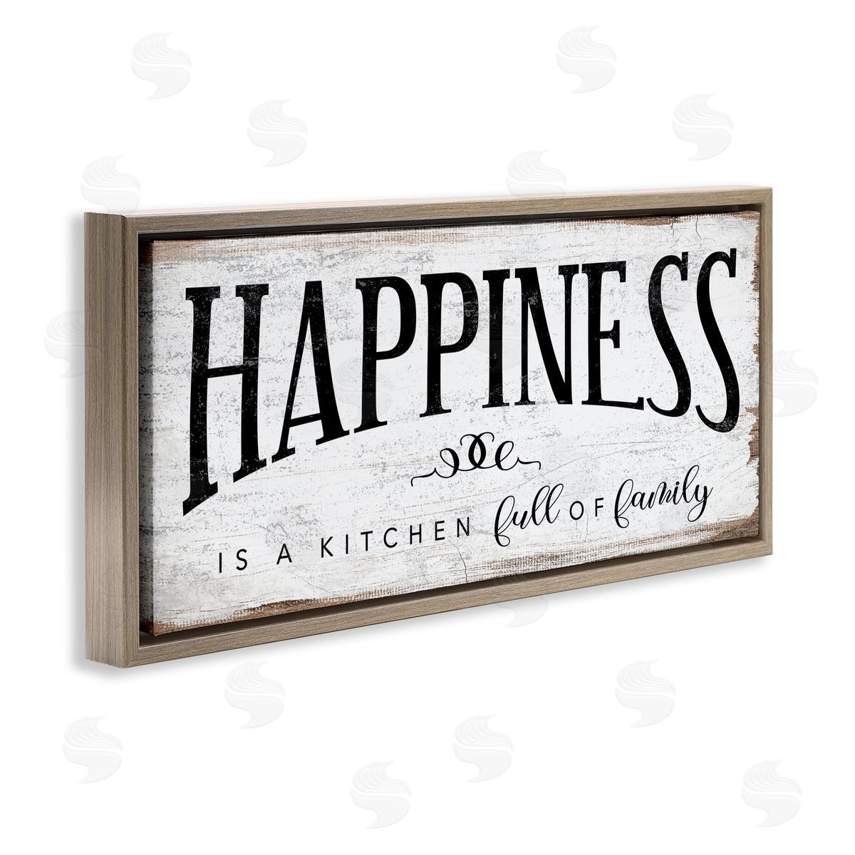 Stupell Studio Happiness is Kitchen Full of Family Rustic Sentiments