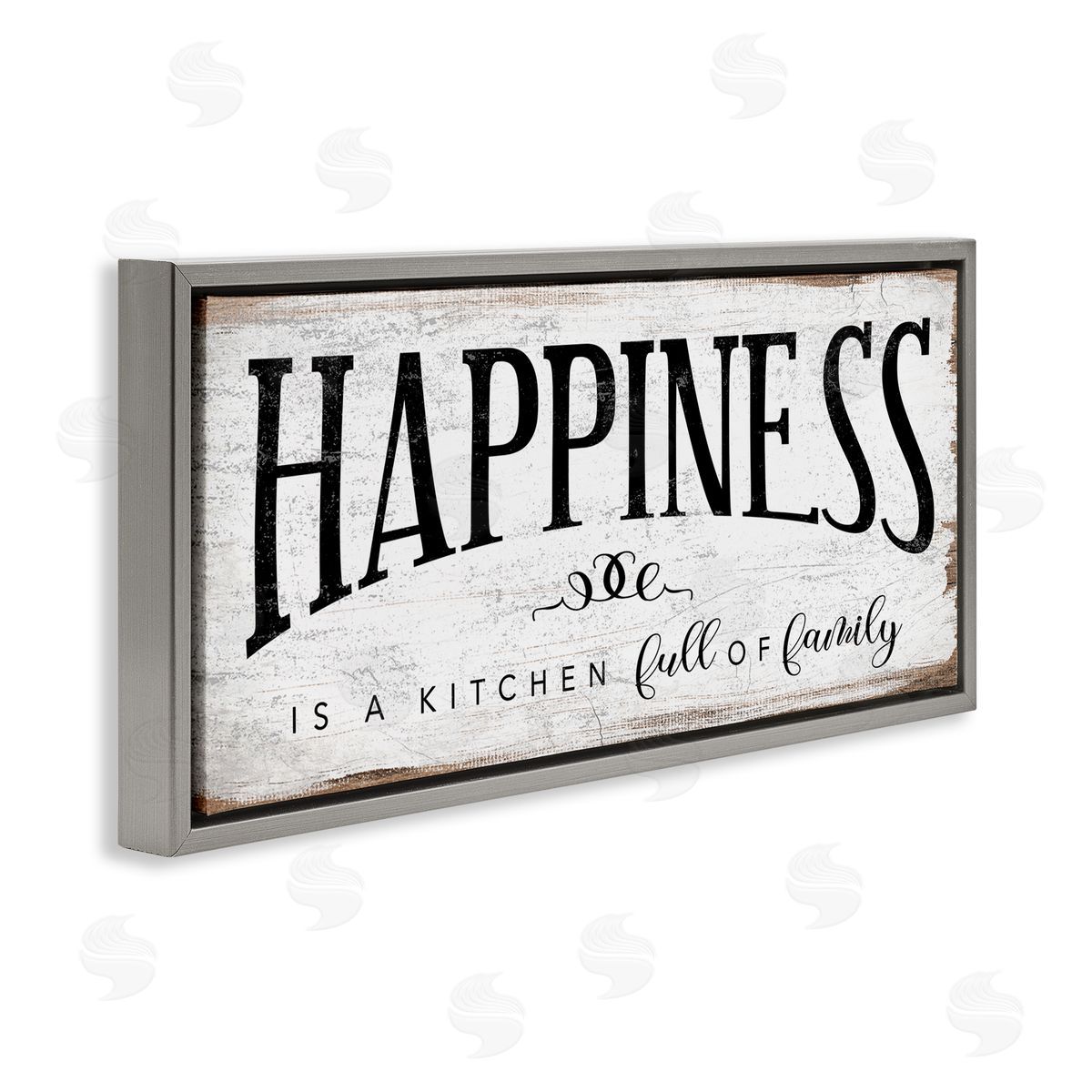 Stupell Studio Happiness is Kitchen Full of Family Rustic Sentiments