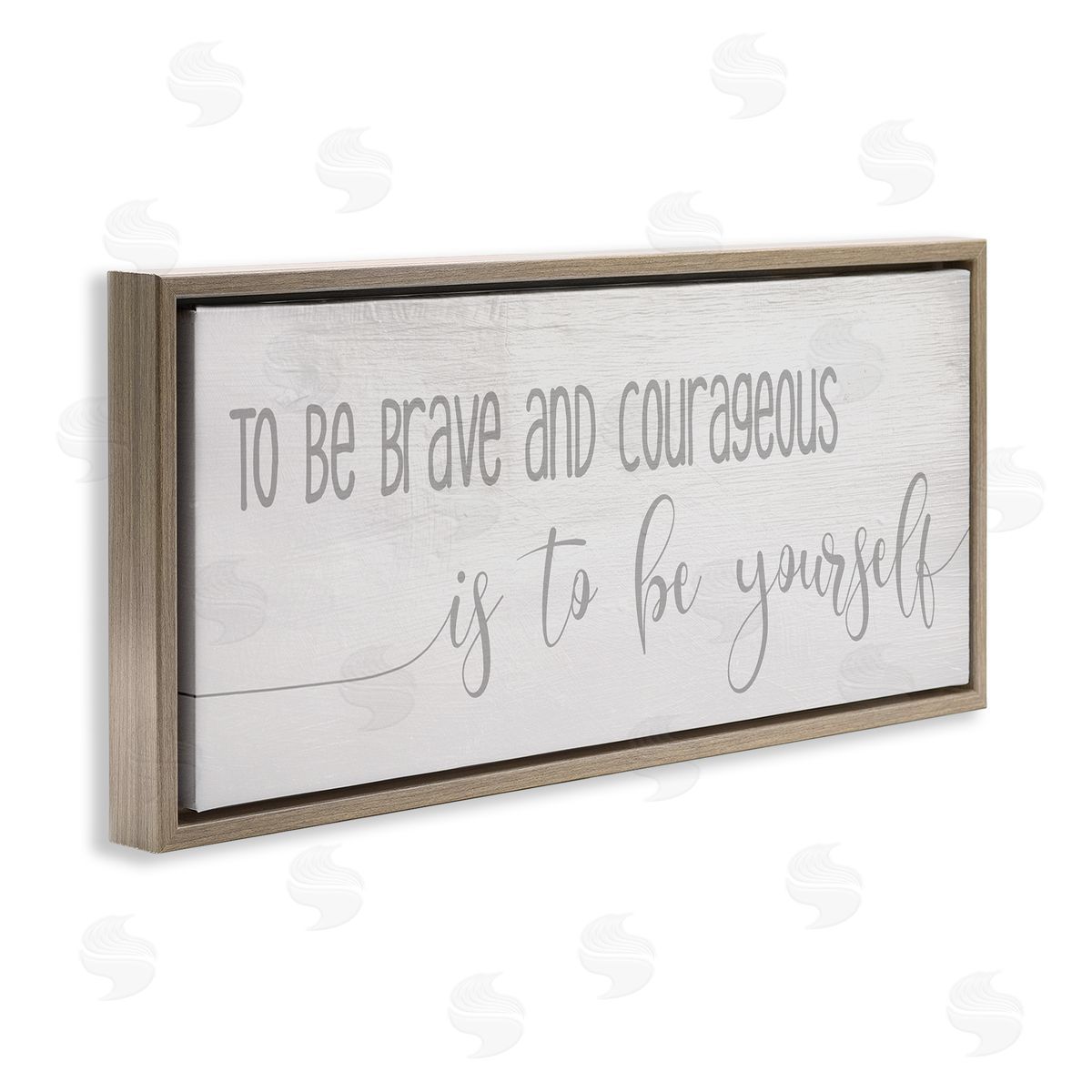 Stupell Studio Be Brave And Courageous Encouragement Soft Grey Script