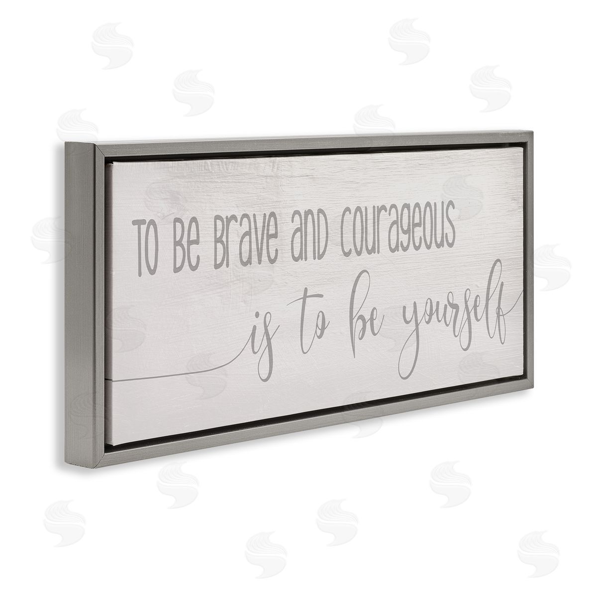 Stupell Studio Be Brave And Courageous Encouragement Soft Grey Script