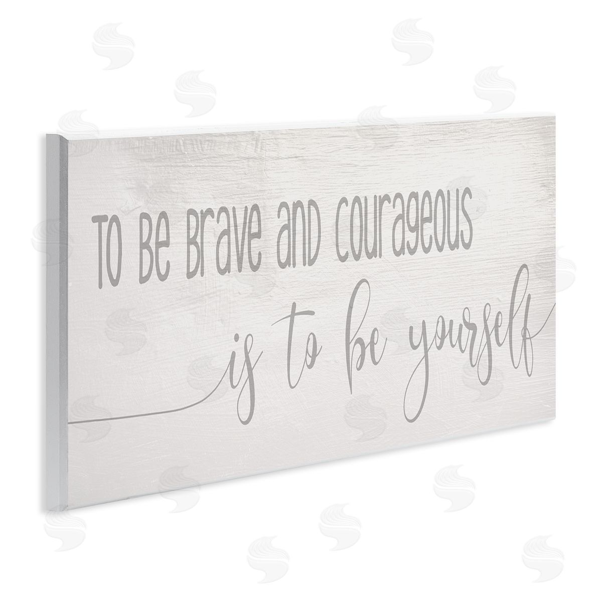 Stupell Studio Be Brave And Courageous Encouragement Soft Grey Script