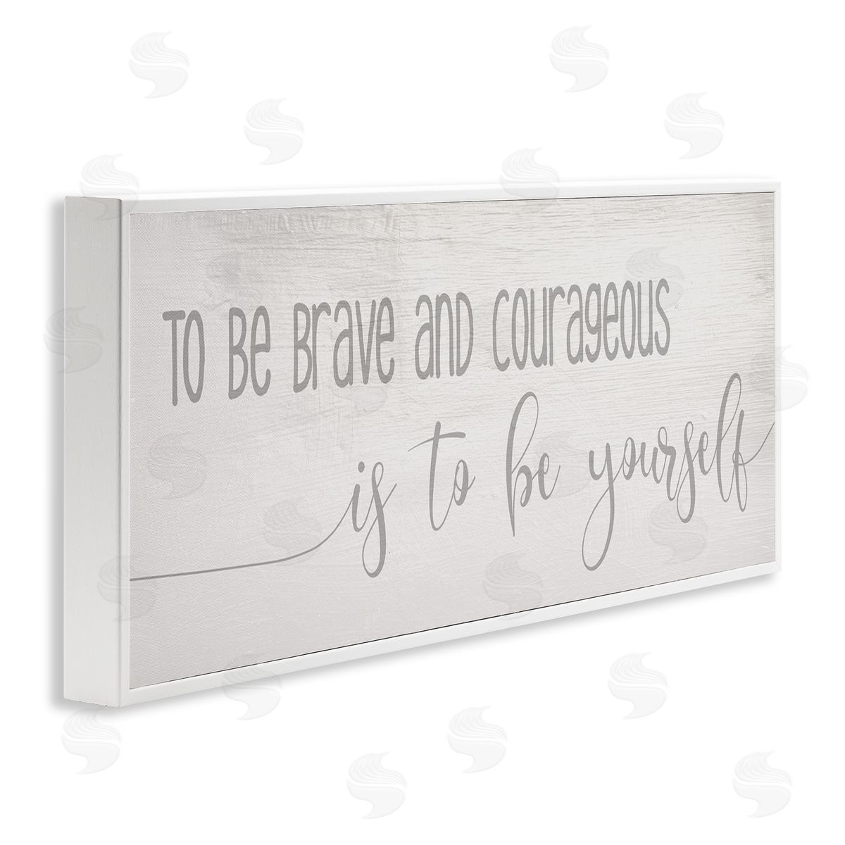 Stupell Studio Be Brave And Courageous Encouragement Soft Grey Script