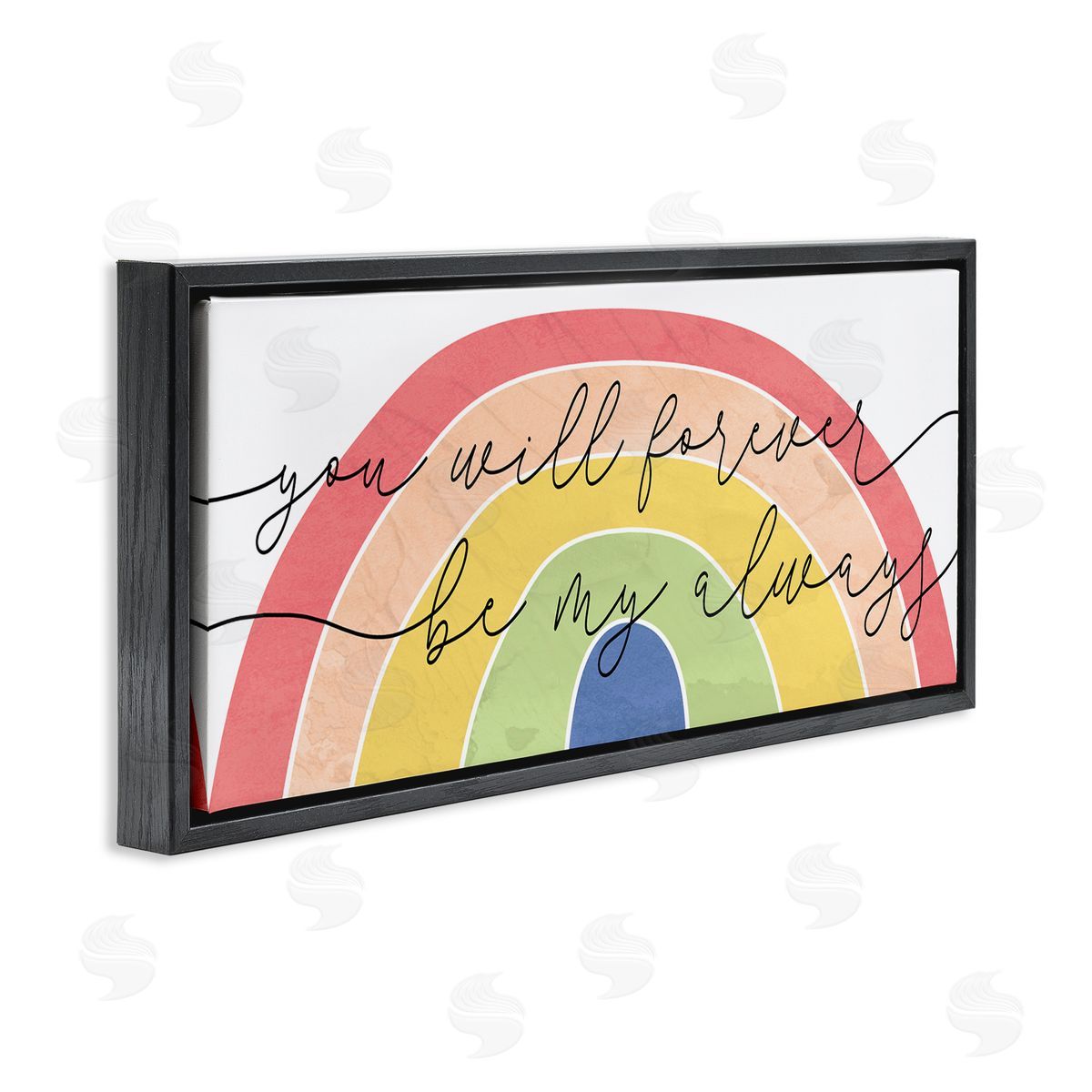 Stupell Studio Forever Be My Always Quote Bold Rainbow Arches