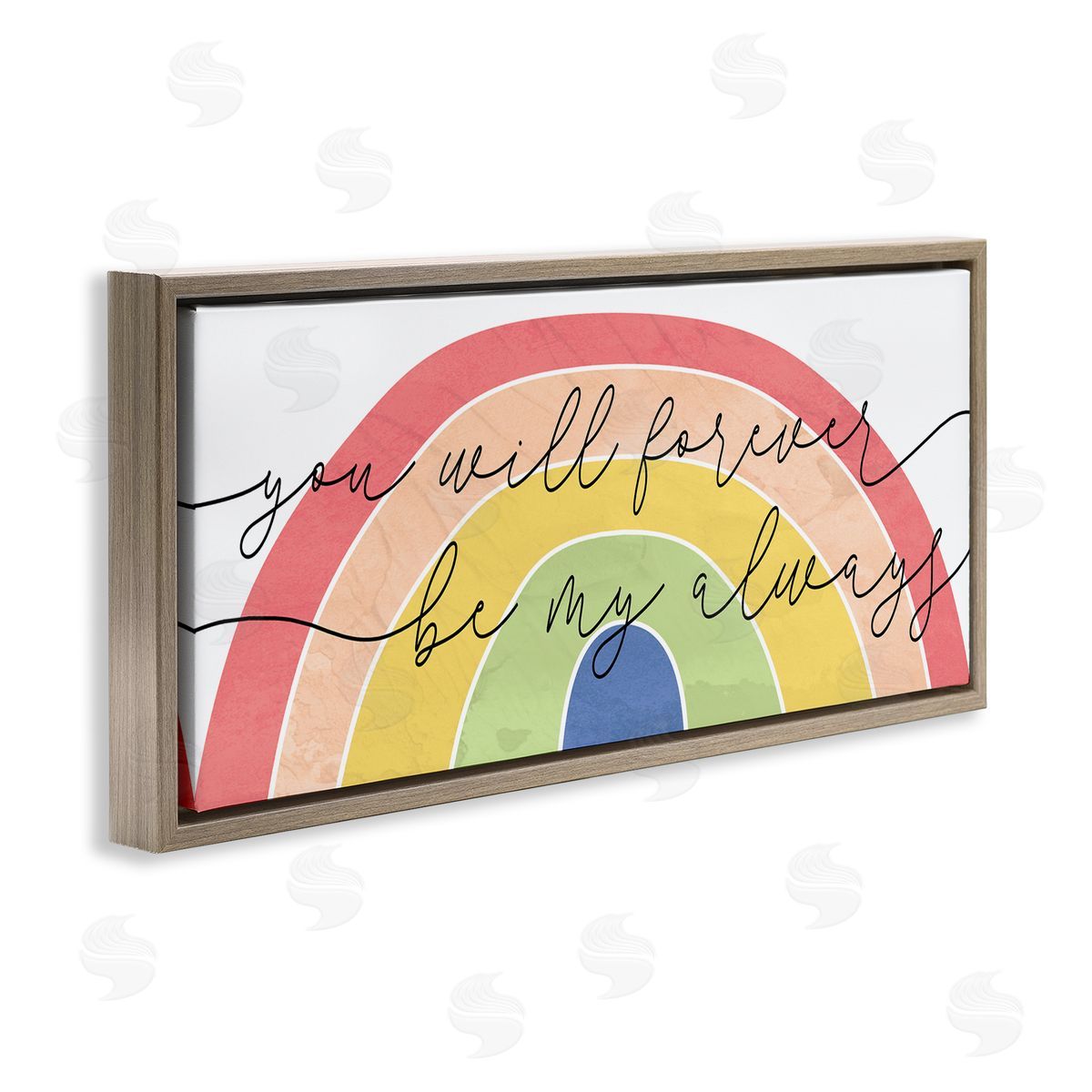 Stupell Studio Forever Be My Always Quote Bold Rainbow Arches