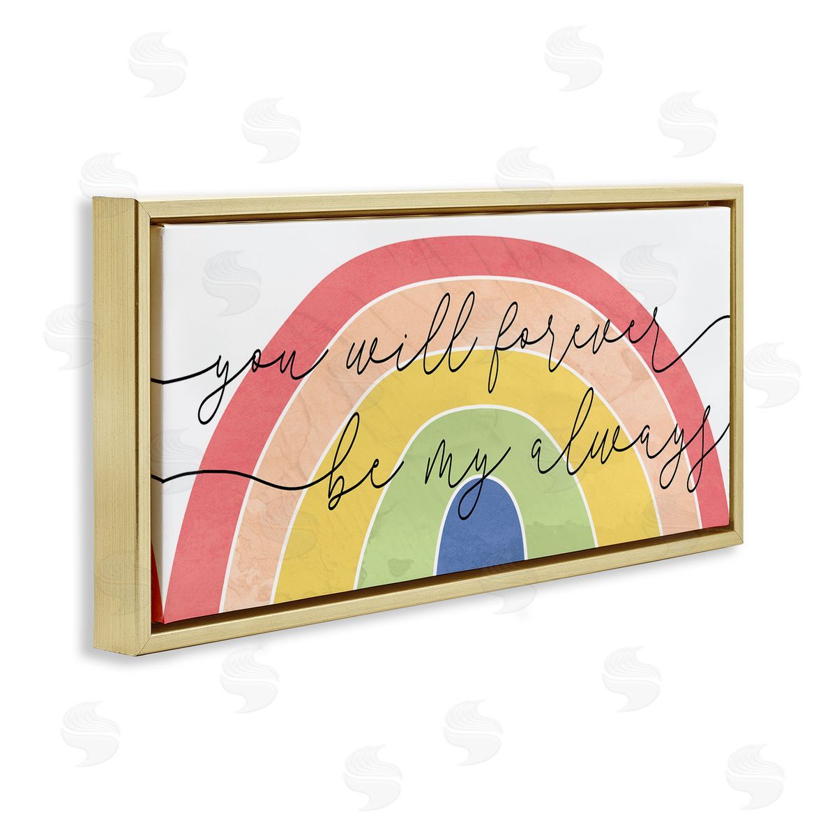Stupell Studio Forever Be My Always Quote Bold Rainbow Arches