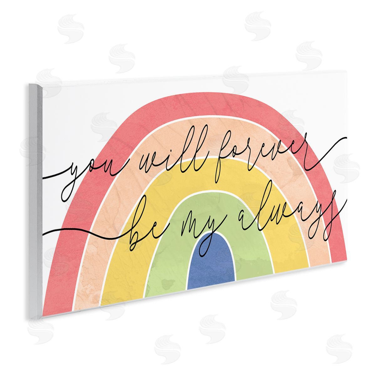 Stupell Studio Forever Be My Always Quote Bold Rainbow Arches