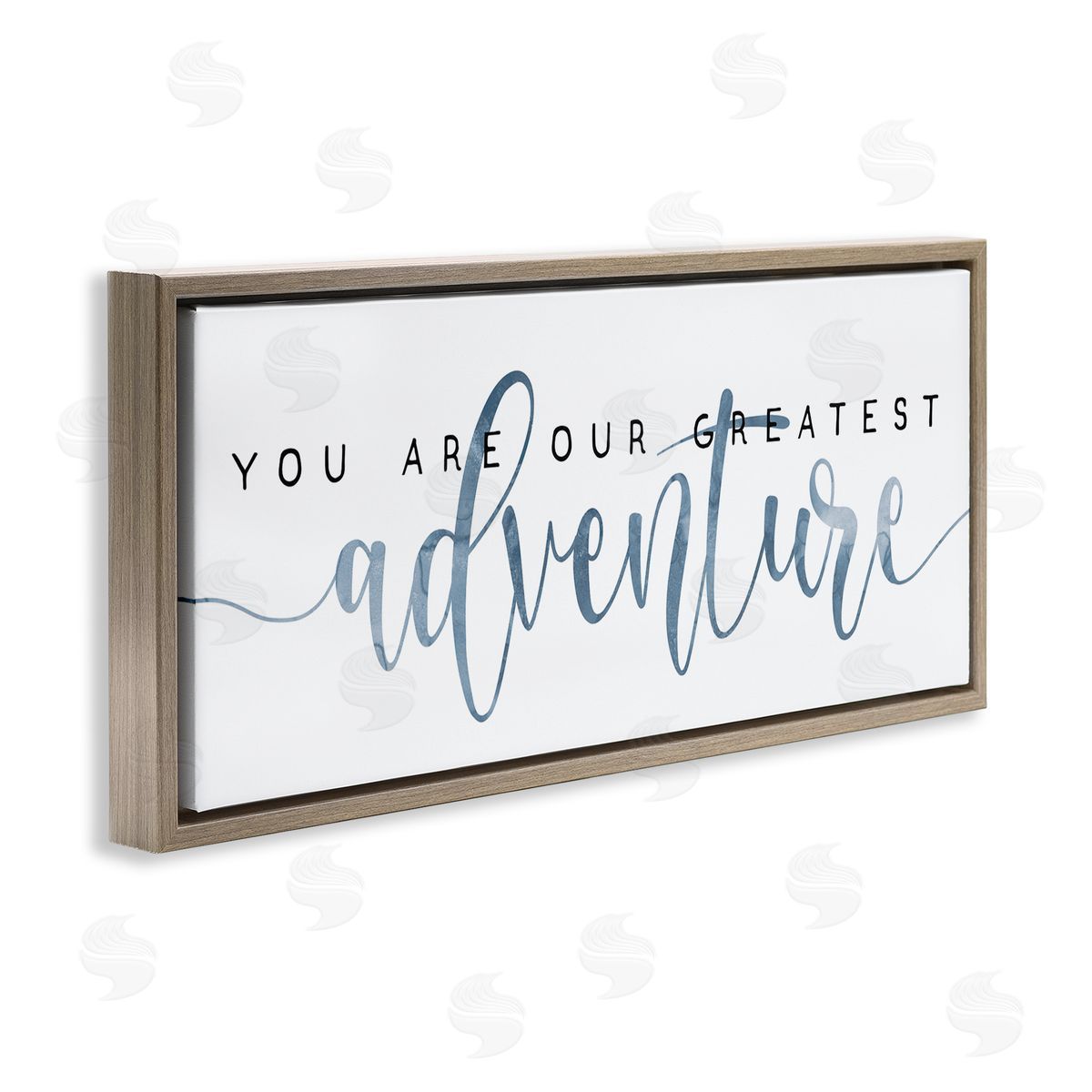Stupell Studio You're Our Greatest Adventure Family Quote Blue Pattern