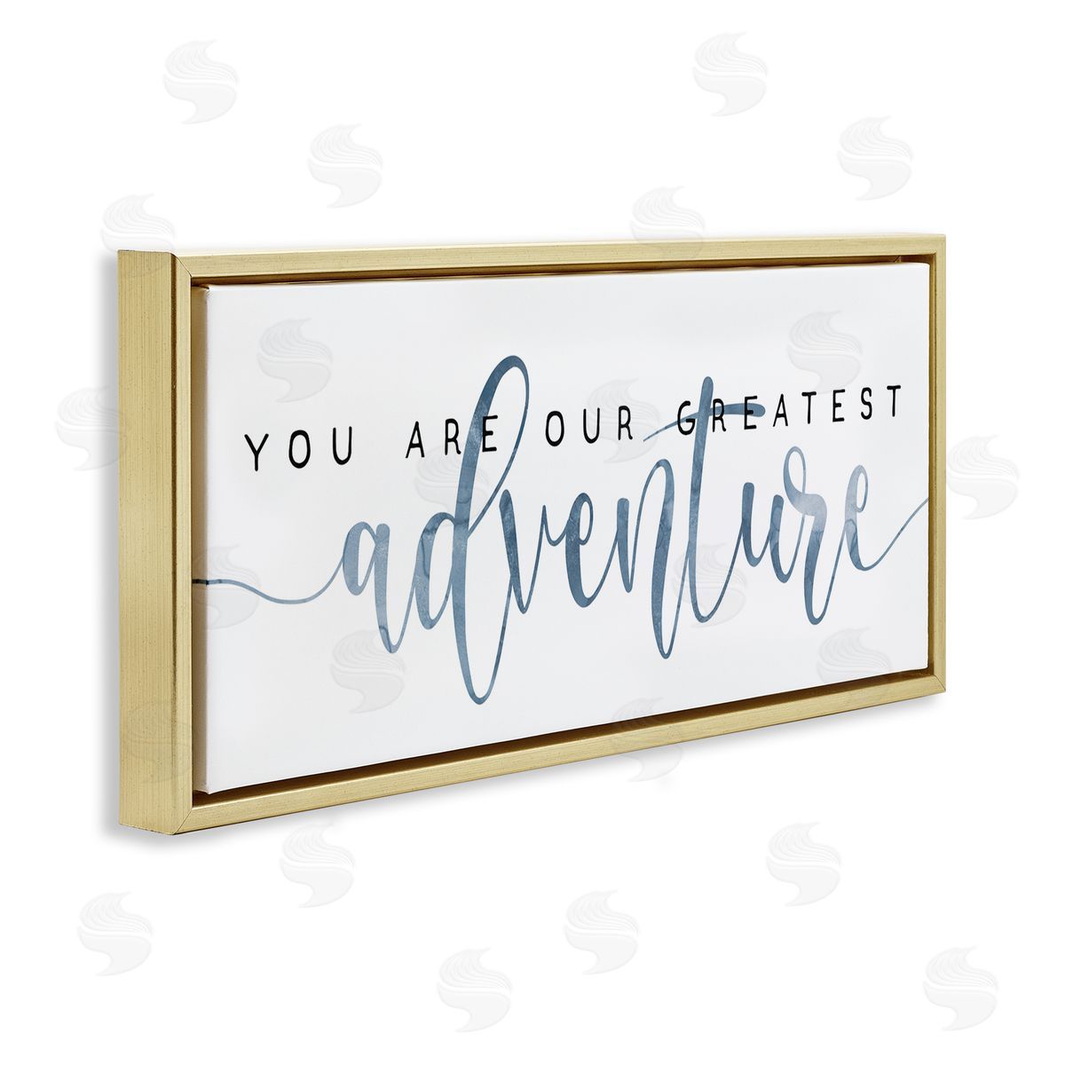 Stupell Studio You're Our Greatest Adventure Family Quote Blue Pattern