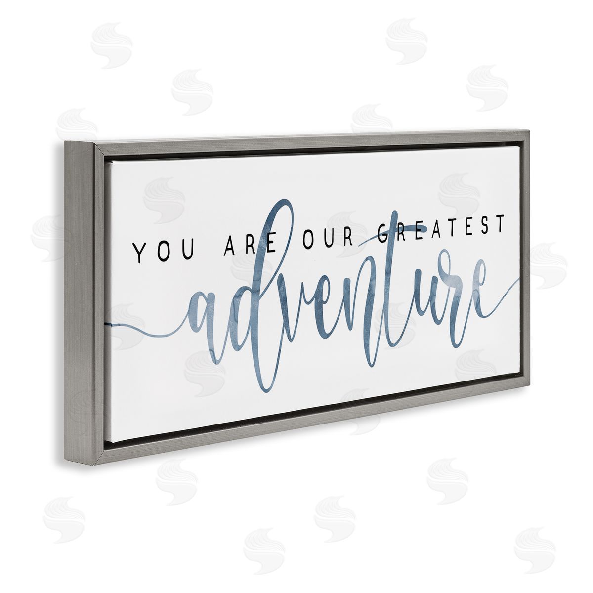 Stupell Studio You're Our Greatest Adventure Family Quote Blue Pattern