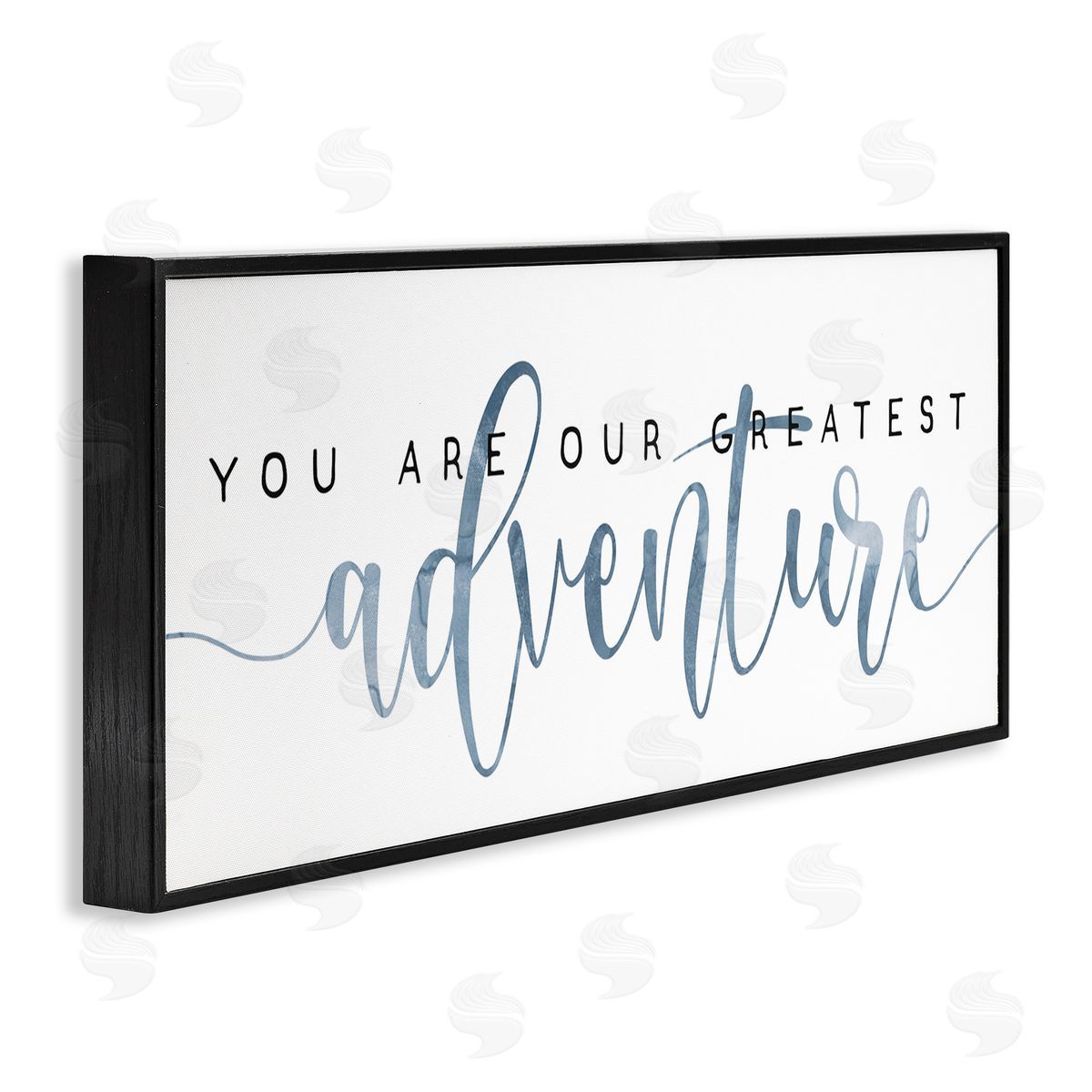 Stupell Studio You're Our Greatest Adventure Family Quote Blue Pattern
