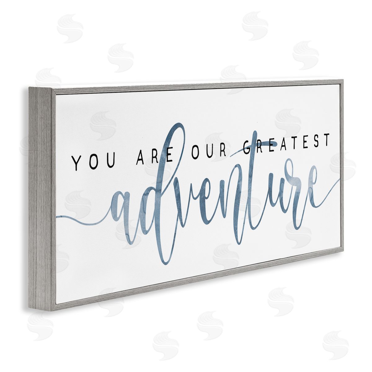 Stupell Studio You're Our Greatest Adventure Family Quote Blue Pattern