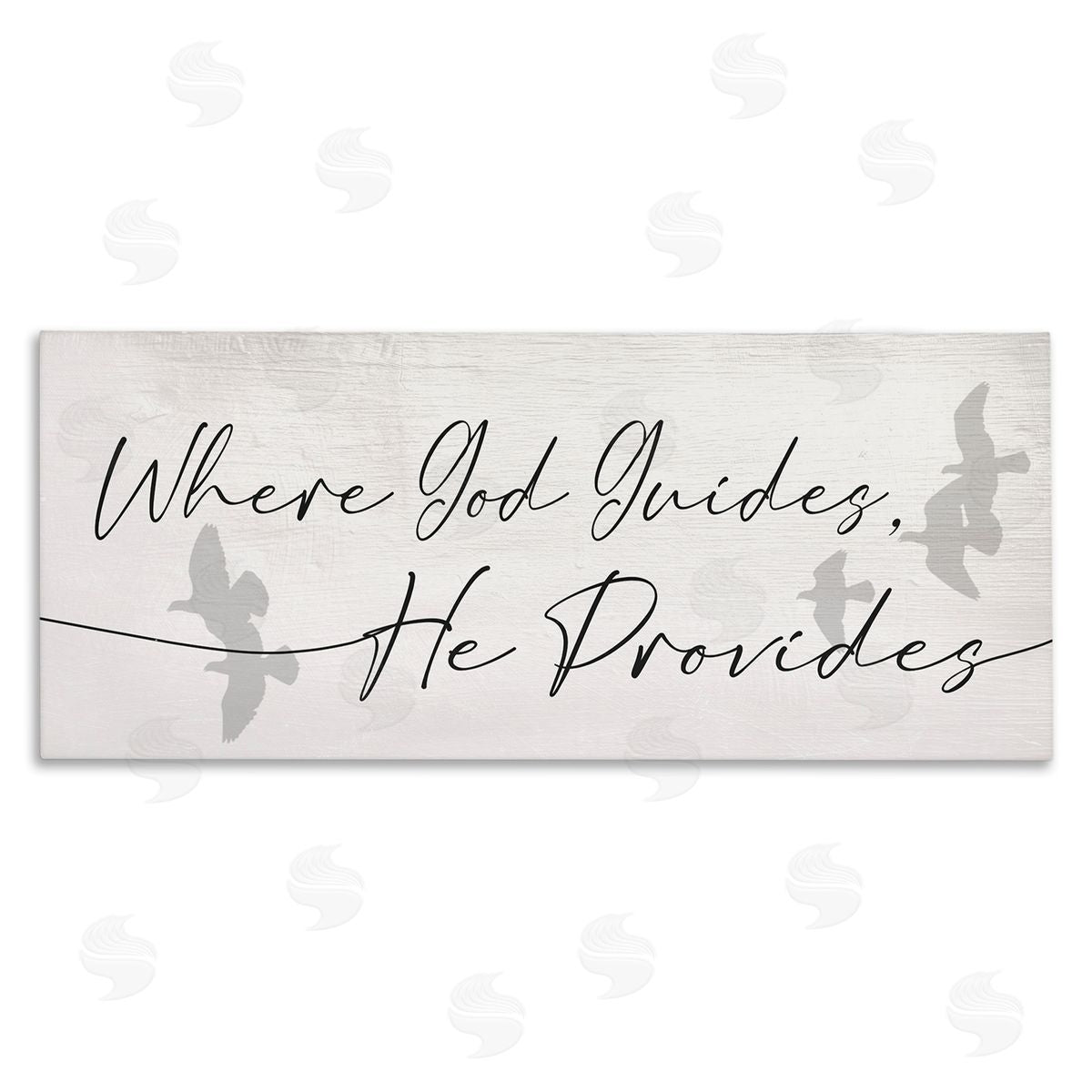 Stupell Studio God Guides He Provides Spiritual Proverb Flying Doves