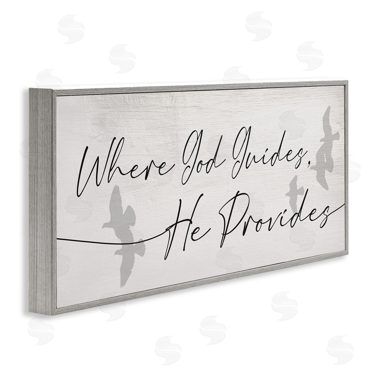 Stupell Studio God Guides He Provides Spiritual Proverb Flying Doves