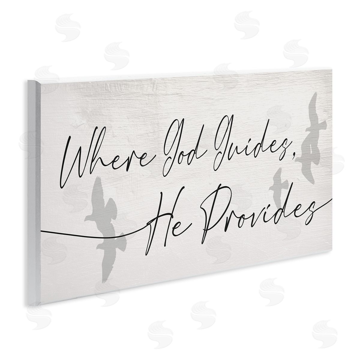 Stupell Studio God Guides He Provides Spiritual Proverb Flying Doves