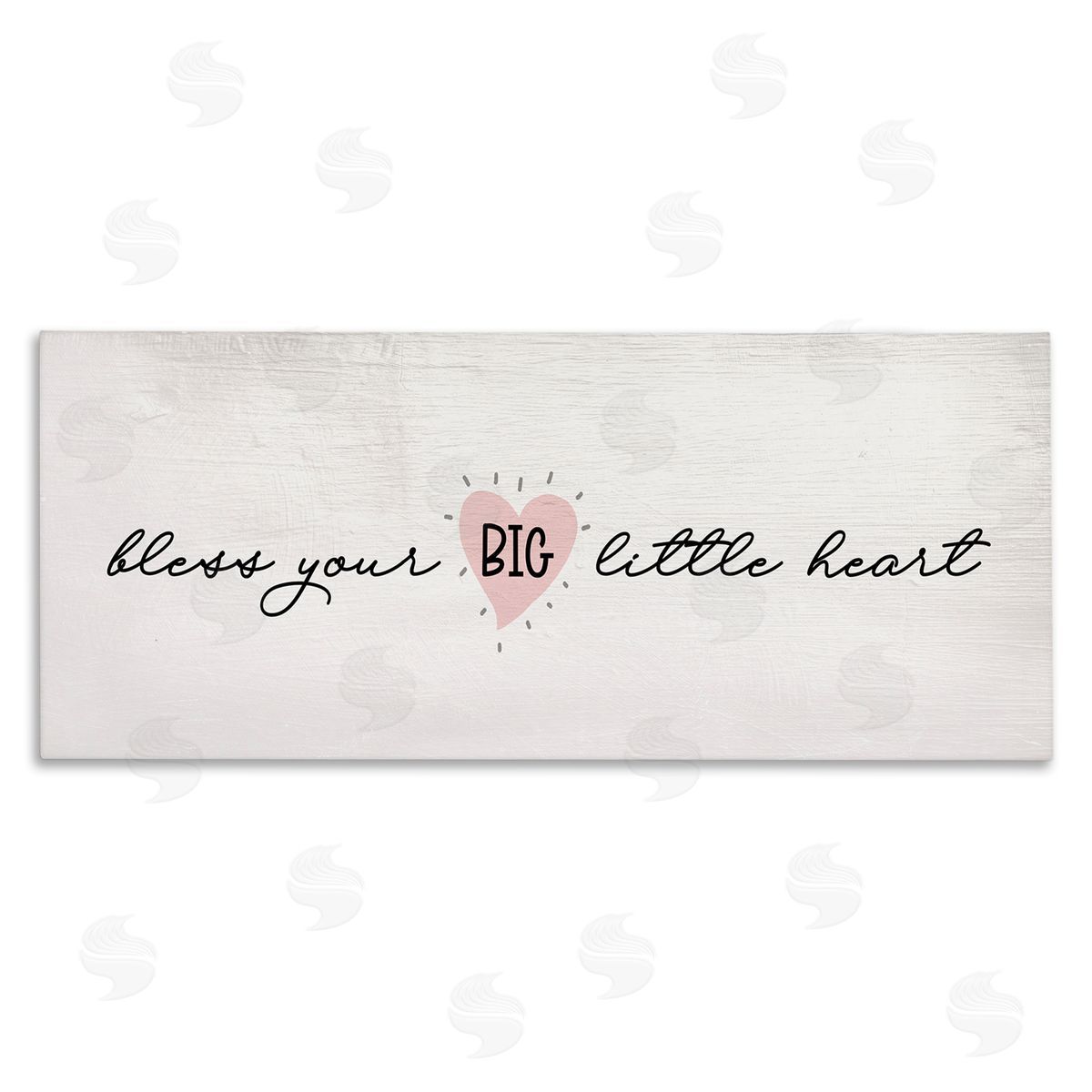 Stupell Studio Bless Your Big Little Heart Phrase Pink Detail