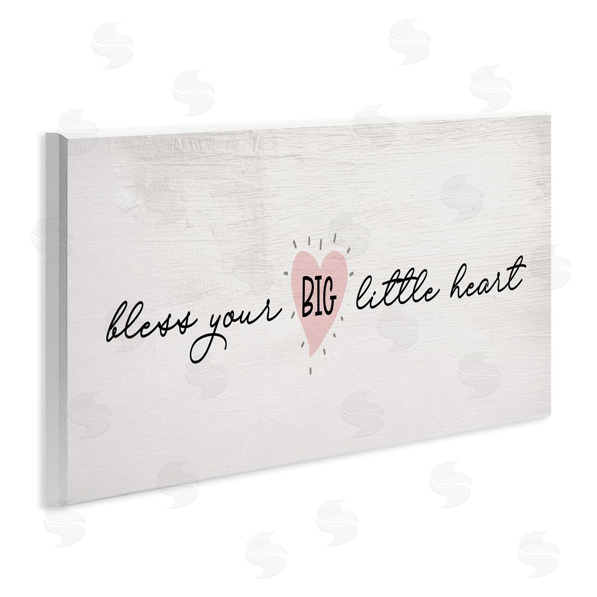 Stupell Studio Bless Your Big Little Heart Phrase Pink Detail