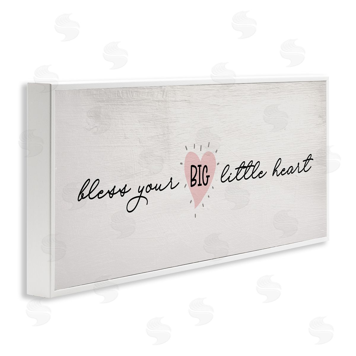 Stupell Studio Bless Your Big Little Heart Phrase Pink Detail