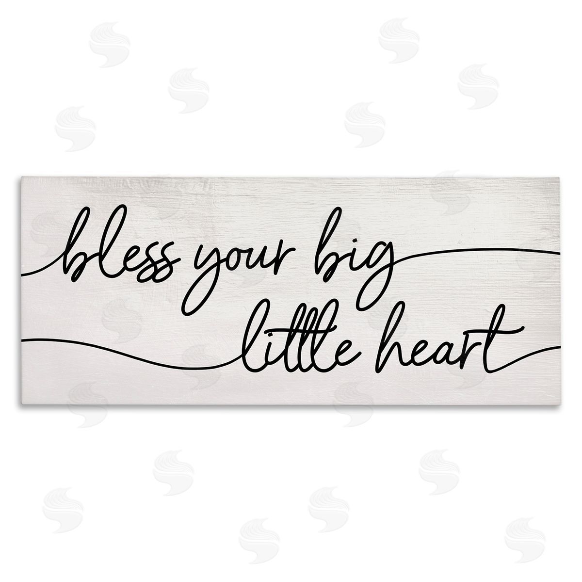Stupell Studio Your Big Little Heart Phrase Soft Country Script