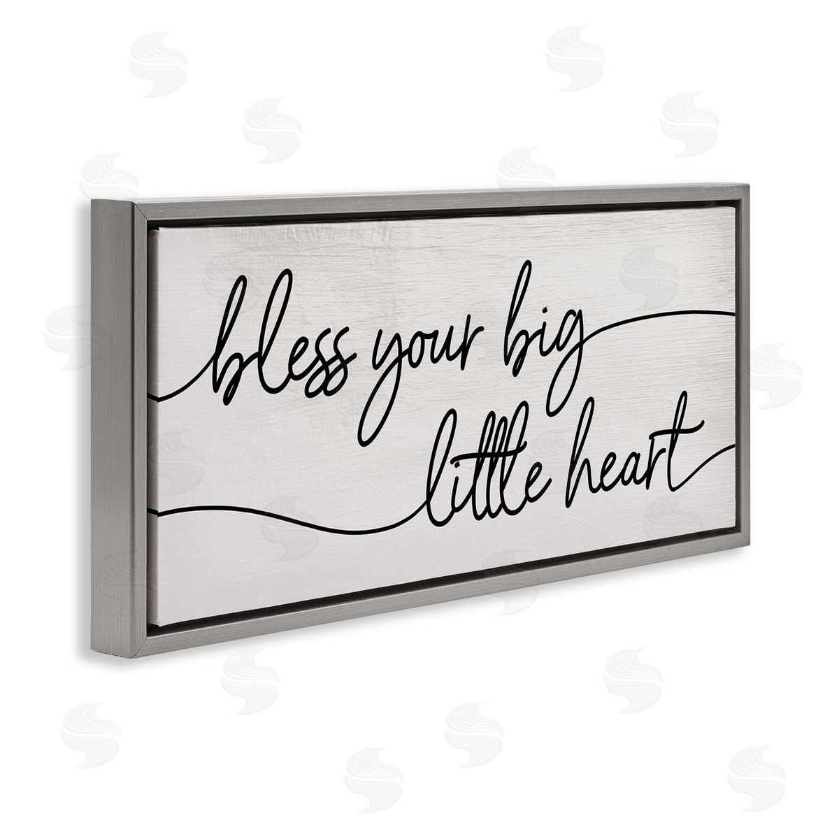 Stupell Studio Your Big Little Heart Phrase Soft Country Script