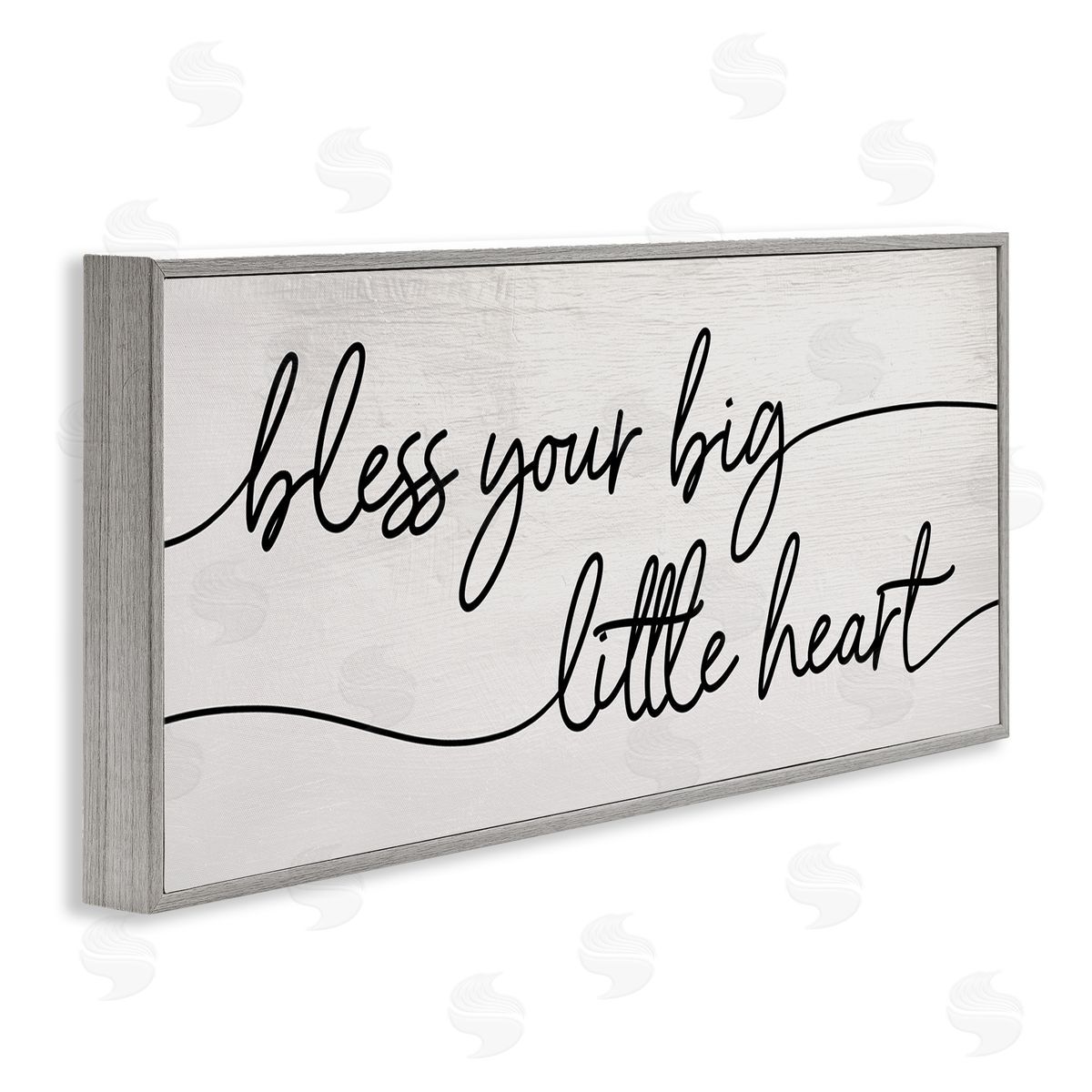 Stupell Studio Your Big Little Heart Phrase Soft Country Script