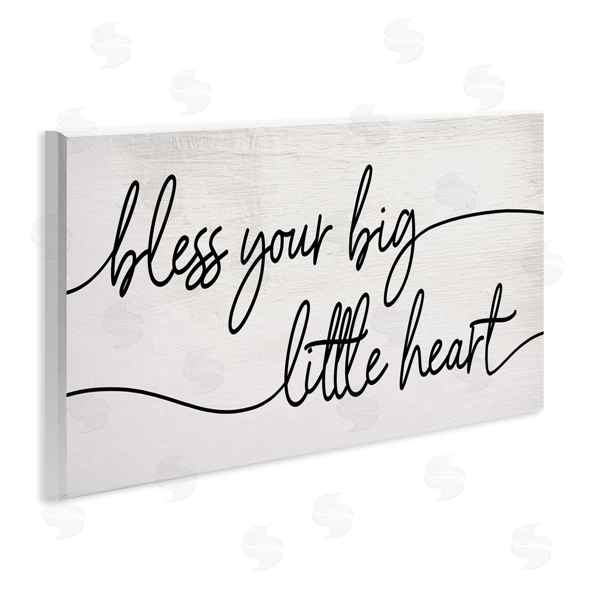 Stupell Studio Your Big Little Heart Phrase Soft Country Script