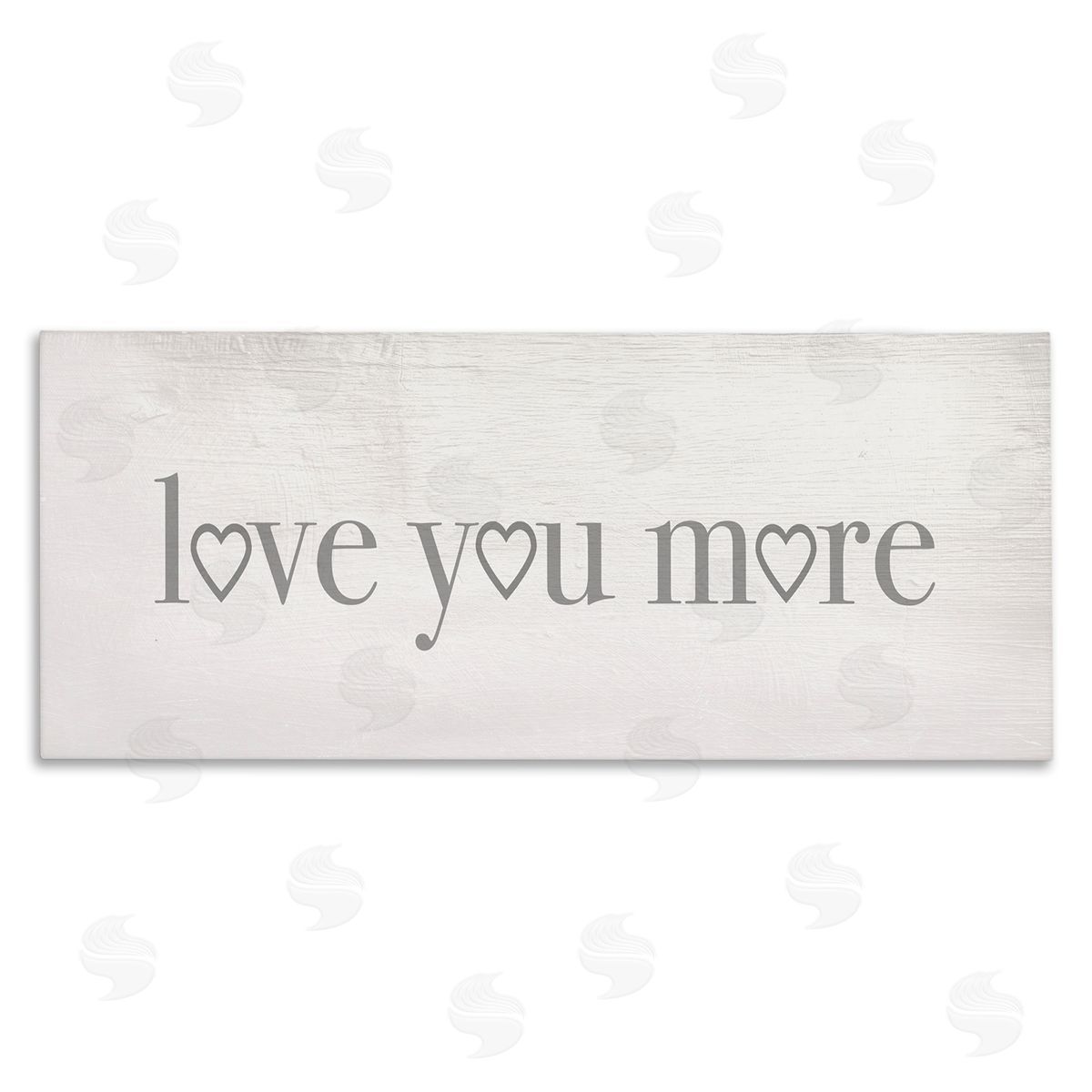 Stupell Studio Love You More Romantic Phrase Heart Typography