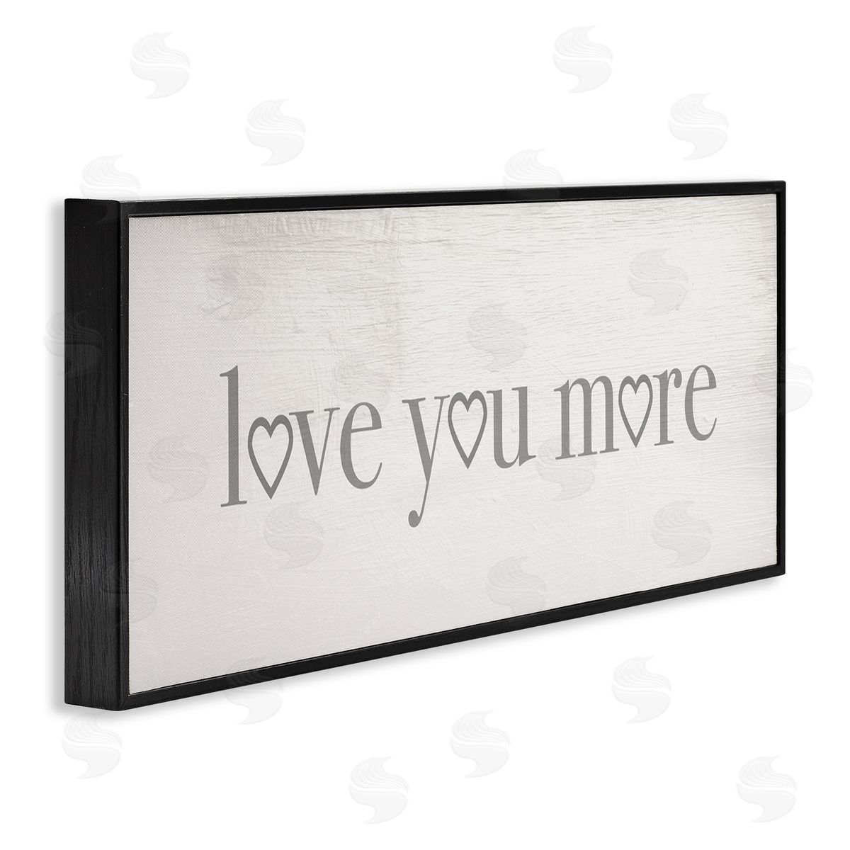 Stupell Studio Love You More Romantic Phrase Heart Typography