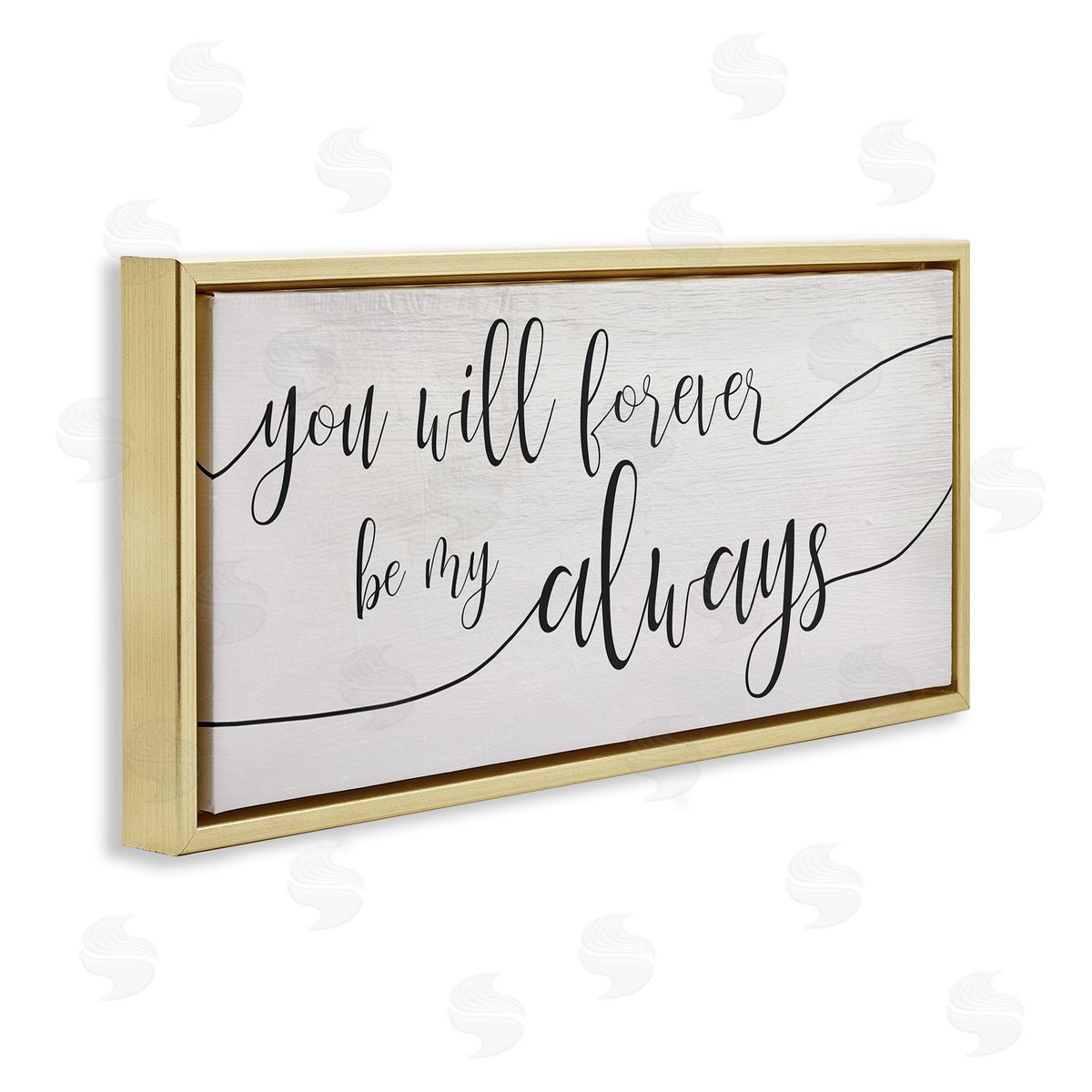 Stupell Studio Forever Be My Always Romantic Cursive Typography