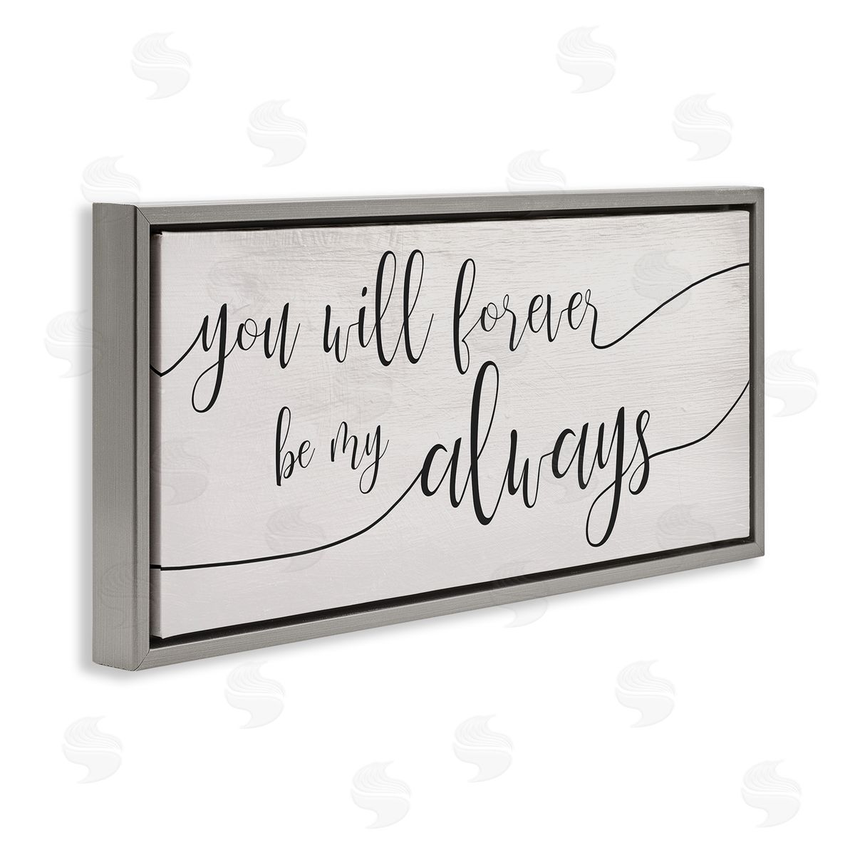 Stupell Studio Forever Be My Always Romantic Cursive Typography