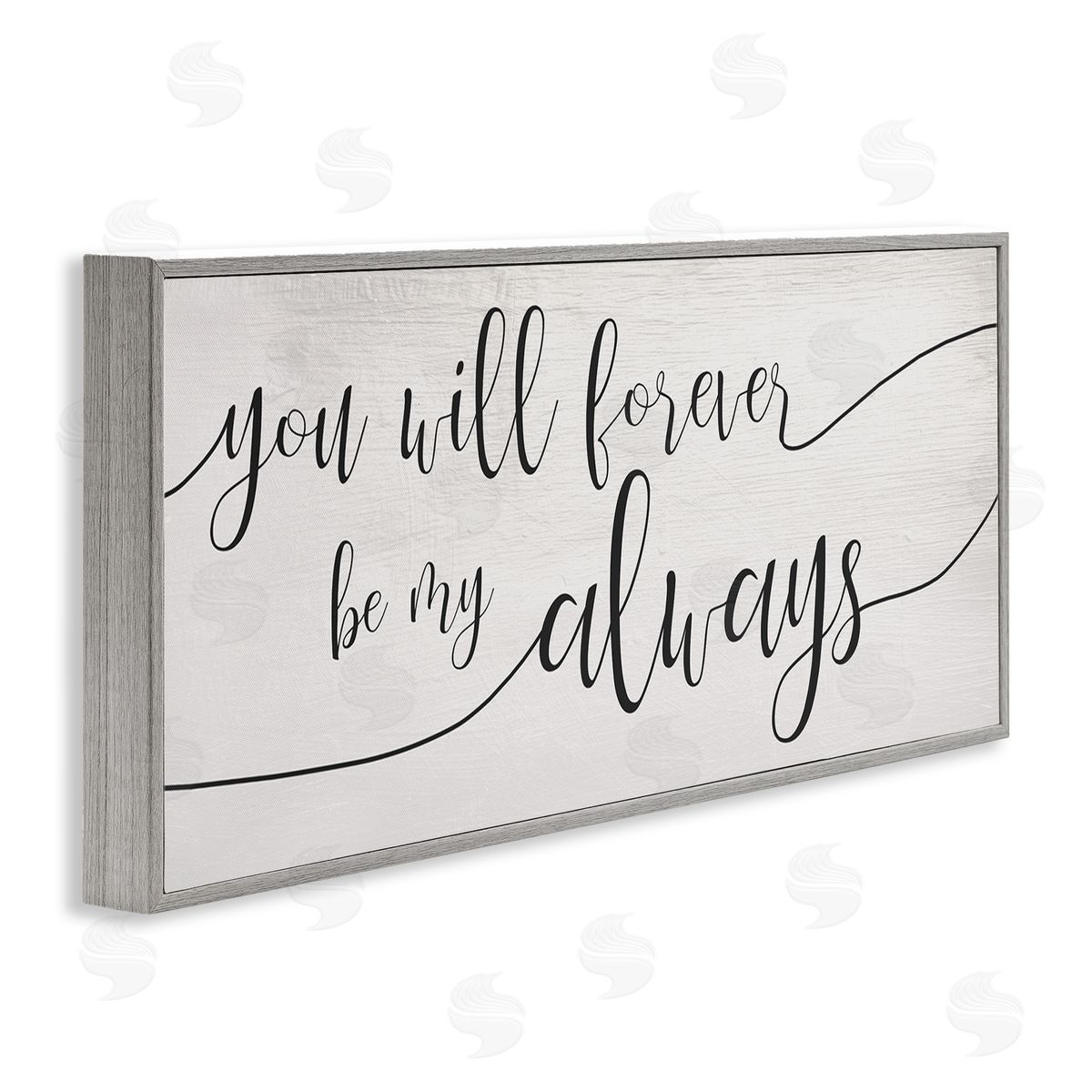 Stupell Studio Forever Be My Always Romantic Cursive Typography